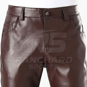Pantalones de Cuero para Hombre, Corte Moderno y Ajustado, Diseño Clásico y Elegante, Estilo Urbano - Product Image 6