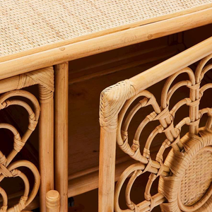 ตู้หวายทอมือที่เป็นมิตรต่อสิ่งแวดล้อมทันสมัยและใช้งานได้ออแกไนเซอร์ไม้ธรรมชาติพร้อมที่เก็บของกว้างขวางสำหรับใช้ในบ้านสำนักงาน - Product Image 5