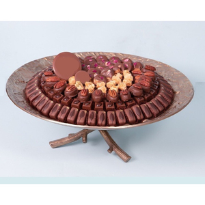 Bol à chocolat en métal argenté de la meilleure qualité fait à la main bol de service à chocolat au design vintage porte-dessert et plateau prix d'usine - Product Image 4