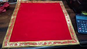 Sai Ram Satin Broderie Patka Fonction Religieuse Mata Ki Chunari Bandhani Mataji Dupatta Jagran Écharpe Bandini Unisexe Étole - Product Image 6