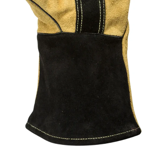 Guantes de seguridad de soldadura de cuero de vaca duraderos Guantes DE TRABAJO resistentes al calor para protección de manos y brazos - Product Image 4