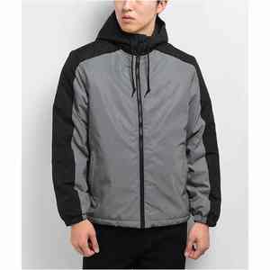 Chaqueta Bomber Ligera Personalizada con Estampado por Transferencia, para Exteriores, para Hombre, Impermeable, Transpirable, de Punto de Lana y Lona - Product Image 1