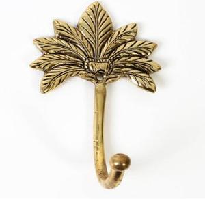 Crochets en métal, design moderne en forme de feuille, finition dorée, parfaits pour la décoration intérieure et l'organisation murale élégante - Product Image 2