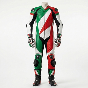 Color Block Motorcycle Leather Suit Protective Racing <b>One</b> Piece Jacket and Pants <b>Waterproof</b> Breathable Riding Gear - Product Image 2