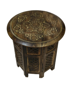 Table basse vintage artisanale en bois de manguier massif de haute qualité pour la fabrication de salon en Inde - Product Image 3