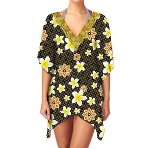 Robe caftan courte pour femmes à la mode élégante, parfaite pour les sorties décontractées d'été, les vêtements de plage et les vêtements sexy quotidiens élégants - Product Image 1