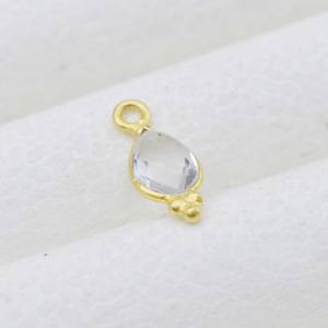 Colgante Pequeño Estilo Rawa con Bisel de Cuarzo Cristalino, Joyería Artesanal con Piedras Preciosas, Regalo para Ella - Product Image 3