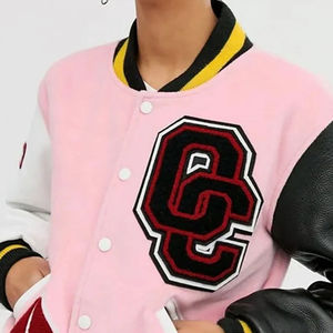 Chaud rose couleur femmes Varsity veste nouveauté femmes haute qualité Letterman culture mode Varsity vestes - Product Image 3