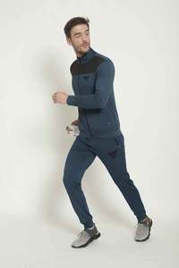Vente en gros Tenue de sport de haute qualité avec logo brodé imprimé personnalisé Pantalon deux-pièces pour la course à pied et l'entraînement Survêtements décontractés pour hommes - Product Image 3