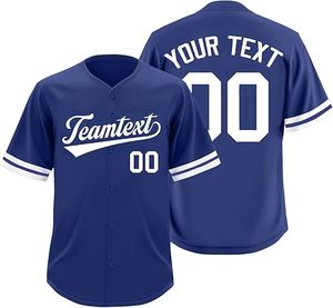 Camisetas de béisbol transpirables cómodas personalizadas Juego de Nombres y Números personalizados para equipos deportivos Fans Ligas - Product Image 3