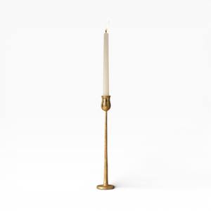 Modern Textured Gold Metal <b>Candle</b> Holder With Integrated Drip <b>Tray</b> For Practical Decor Unique - Product Image 3