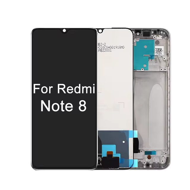 Original Digitizer LCD Touch Screen Frame Assembly Mobile Phone Display High Redmi Note 8 Repair 1 Year Warranty 100% Tested