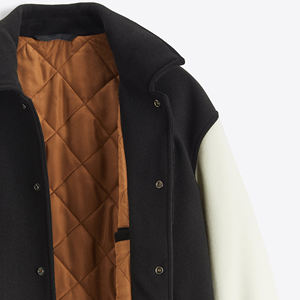 Chaqueta de metal personalizada para invierno 100% de lana con bordado de rosas, chaqueta de camuflaje universitaria de lana con logotipo personalizado bordado de alta calidad 2024 - Product Image 4