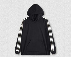 Nueva Sudadera con Capucha de Invierno, Gruesa y Pesada, 440G, 100% Algodón, con Diseño de Rayas en las Mangas Raglán, Logotipo Personalizado, Estilo Deportivo - Product Image 3