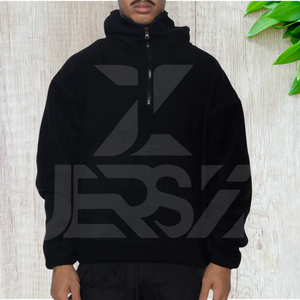 2024 Streetwear décontracté sweat à capuche tricoté lavé noir Baggy Fit épaules tombantes 100% coton Logo personnalisé imprimé écologique - Product Image 4