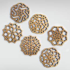 Posavasos personalizado moderno respetuoso con el medio ambiente 3,75 sublimación Hardboard Mdf Squarestone con posavasos trasero de corcho - Product Image 4