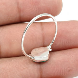 Bague élégante en forme de coussin en argent sterling 925 pour femme et fille, bijoux faits à la main, prix d'usine direct - Product Image 4