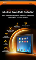 PC industriel tout-en-un en alliage d'aluminium IP65 de 10, 12, 15,6, 27, 32 pouces, 24V DC RK3568 2G+32G / Core I5 I7 I9, écran tactile capacitif HMI