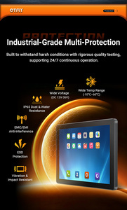 <span class=keywords><strong>PC</strong></span> Industrial AIO de Alumínio IP65 de 10, 12, 15.6, 27, 32 Polegadas, 24V DC RK3568 2g+32g / Core I5 I7 I9, Painel Touch Capacitivo HMI - Product Image 5