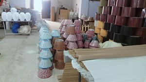 Pantalla de Lámpara Colgante Moderna de Lujo Hecha a Mano, Forma de Cono, de Algodón y Lino, Plisada y Fruncida, Decoración para el Hogar - Product Image 5