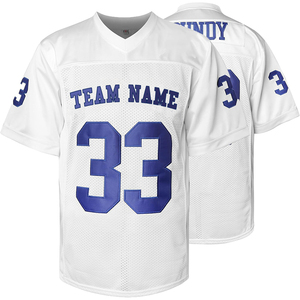 Camiseta de fútbol americano personalizable, aparejos de secado rápido, Sarga de poliéster, suave y transpirable, manga corta, camiseta de fútbol de talla grande - Product Image 1