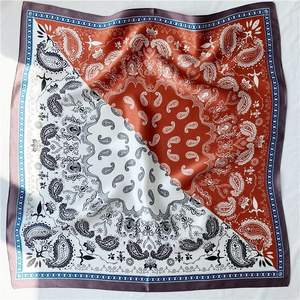 Foulard carré fait à la main belle écharpe Bandana produit d'impression numérique personnalisé écharpes de cheveux doux meilleur - Product Image 6