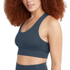 Venta al por mayor Fitness Ladies Running High Impact Gym Yoga Bra Crop Tops Logotipo personalizado Ejercicio Entrenamiento Deep Neck Mujeres Sujetadores deportivos - Product Image 3