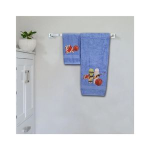 Meilleure vente bleu Micro Fiber Border Dolls modèle brodé écologique 100% coton biologique Absorption d'eau Golf serviettes de bain - Product Image 1