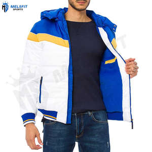 High Quality Custom OEM Printed Puffer <b>Jacket</b> for <b>Men</b> with Stand Collar Front Logo Windproof Eco-Friendly Winter Casual <b>Jacket</b> - Product Image 2