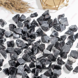 Piedras rugosas de obsidiana negra, piedra cortada, cristales, piedras de grava para curación - Product Image 2