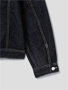 BLACK SLIM FIT BUTTON DOWN <b>DENIM</b> <b>JACKET</b> <b>LIGHTWEIGHT</b> CUSTOM ACID WASH WINTER <b>JACKET</b> DISTRESSED <b>DENIM</b> TRUCKER <b>JACKETS</b> - Product Image 4