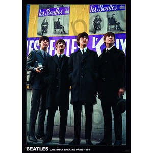 1964 Beatles <b>Poster</b> From Paris Black Frame Wall Decor - Product Image 1