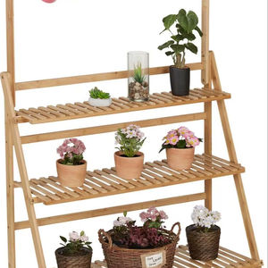 Planche à découper en bois à 3 niveaux et support suspendu, étagères pliantes pour pots de fleurs, boîte à ustensiles de cuisine de haute qualité, réutilisable et durable - Product Image 1