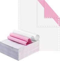 Papier autocopiant économique enduit recto-verso pour imprimante, 9,5 x 11 pouces, 2 à 6 plis, pour impression continue standard à points