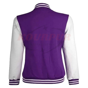 Veste universitaire pour homme de haute qualité, respirante, en cuir véritable, col montant, couleurs personnalisables, prix de gros - Product Image 2