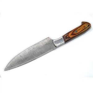 มีดเชฟดามัสกัสทำด้วยมือด้ามจับไม้มีดทำครัวคมมีดเชฟ12นิ้วดีไซน์ใหม่ล่าสุด - Product Image 2