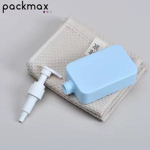 250ml 350ml 500ml Botella cuadrada plana de plástico HDPE 24/410 Embalaje personalizable ecológico para productos para el cuidado del cabello - Product Image 3