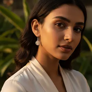 Boucles d'oreilles en argent 925 avec cristaux facettés pour femmes, bijoux, cadeau, catégorie de produits - Product Image 2