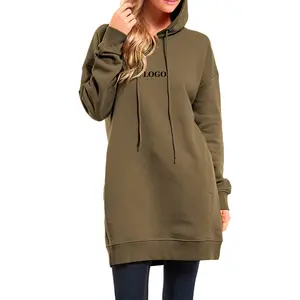 Latest Design Solid Color Long Women Modest Hoodie / High Quality Casual Winter Islamic Modest Hoodie For Women