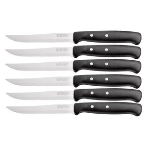 ชุดมีดสเต็กสแตนเลสสีดำ 6 ชิ้น พร้อมใบมีดหยัก 1023379 - Product Image 1