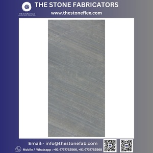 Tôle de placage en pierre flexible noir océan TSF Inde avec finition de surface fendue et résistance à l'érosion antiacide de couleur ardoise - Product Image 4