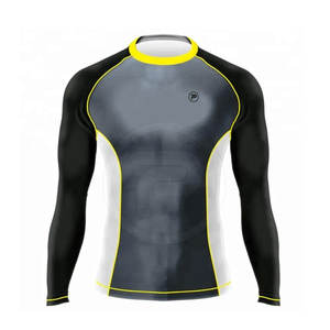 Nueva Llegada, Rashguard de MMA con Color Personalizado, Ropa Deportiva Transpirable y Moderna, Spandex/Poliéster, Manga Larga, Alta Calidad para Hombre - Product Image 1