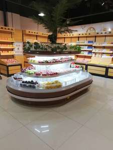 Runte bán dọc điện đảo tủ đông tủ lạnh cho trái cây với máy nén làm mát & LED thắp sáng - Product Image 6