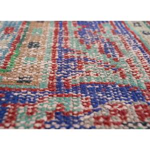 Tapis en laine noués à la main de grande taille, style vintage, motif médaillon rouge et orange, pour salon ou couloir - Pae-2857 - Product Image 3