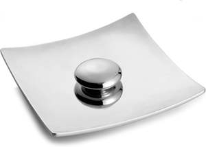 Milieu du siècle moderne ronds de serviette argent décor à la maison bien conçu carré cône aluminium coulée boule haut fer anneau forme pour - Product Image 6