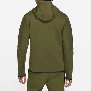 2025 personnalisé bonne qualité prix sweats à capuche unis 100% coton Fitness porte automne saison vente chaude couleur unie sweats à capuche pour hommes - Product Image 3