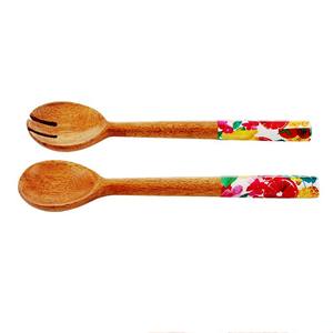 Accessoires les plus vendus : Ensemble de saladiers en acacia, écologiques, compatibles lave-vaisselle, ustensiles de cuisine, fabriqués en Inde - Product Image 6