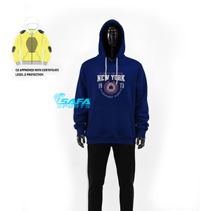 Sweat à capuche de moto respirant avec renfort en Kevlar, sweats à capuche de protection pour unisexe, protection optimale - Product Image 4