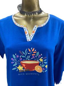 Conjunto de Pijama de 2 Piezas para Mujer, Diseño de Diseñador, 100% Algodón, Cintura Elástica, Ropa de Dormir para Primavera y Verano, Tejido de Punto - Product Image 3