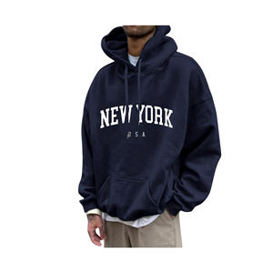 Moda de alta calidad Color sólido Fabricantes de ropa al por mayor Personalizado Tallas grandes Sudaderas con capucha para hombre - Product Image 4